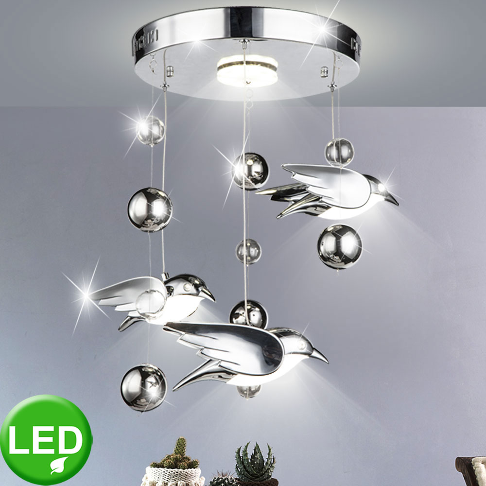 2x LED Tisch Beleuchtung Kristall Flexo Wohn Ess Zimmer Vogel Design Lampen