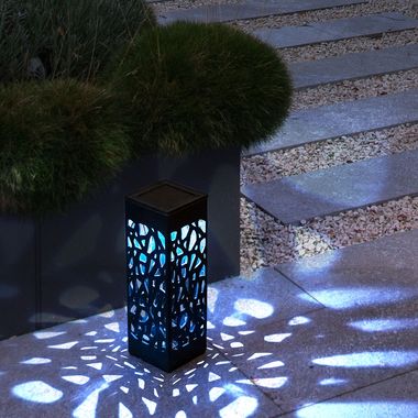 LED lampe solaire plug anthracite jardin façon décor meurt coupe pique sol  luminaire extérieur