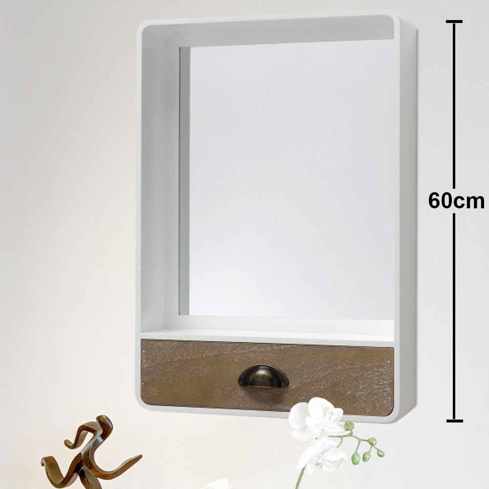 Wall Mirror Chest Of Drawers Mdf White H60cm Anderson Etc Shop
