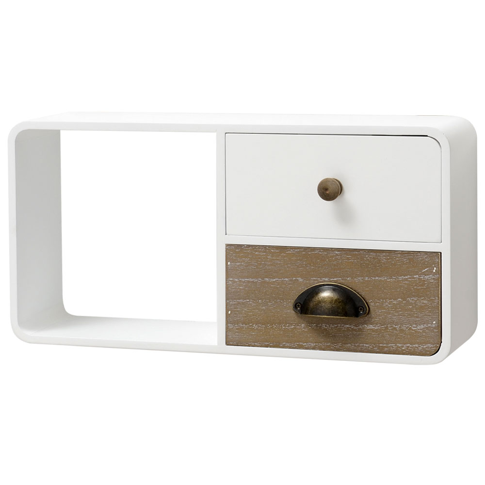 Wand Kommode Bade-Zimmer Regal Bad-Spiegel Hänge-Schrank Holz Optik