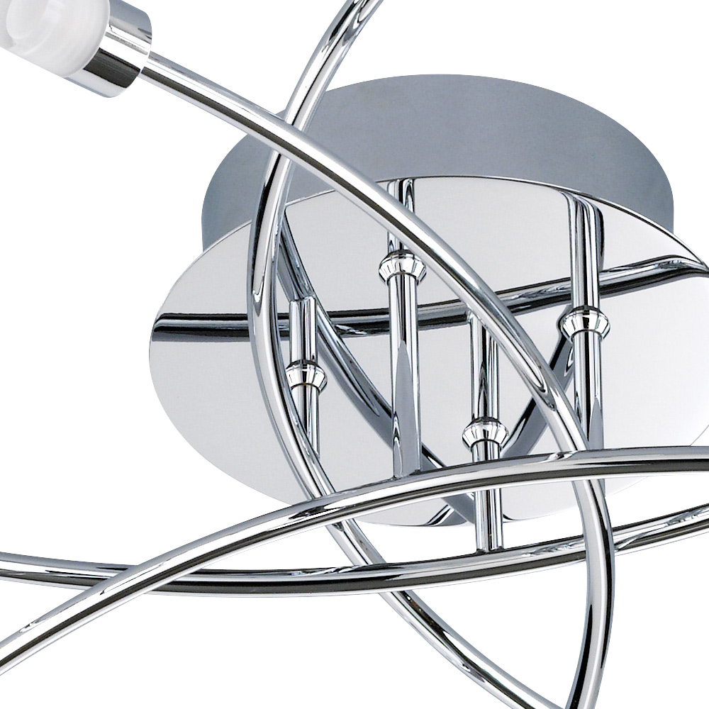 LED Decken Leuchte geschwungen DIMMBAR Spot Strahler chrom Arbeits