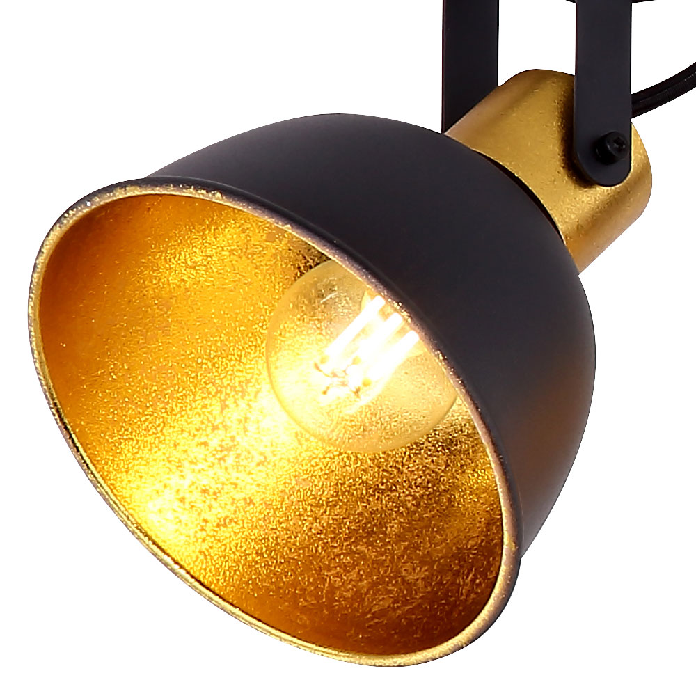LED Velours Lumière de Plafond Réglable Chambre-Salon Spot Lampe or Noir  4059157077997