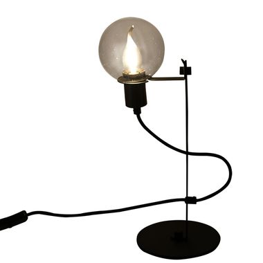 Lampe à poser, boule en verre, réglable en hauteur, H 47 cm