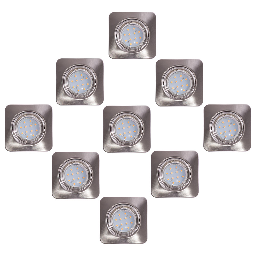 Lot de 6 spots à encastrer nickel mat spéciales sdb dimmables | Leroy