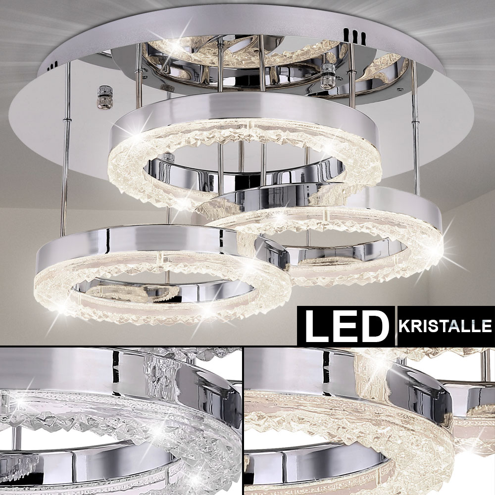 LED Kristall Design Decken Leuchte Gäste Schlaf Zimmer LED Kristall Design Decken Leuchte Gäste Schlaf Zimmer