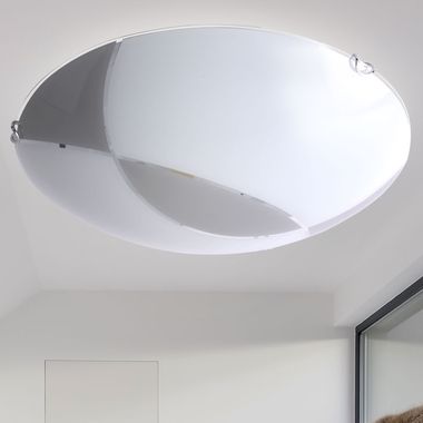 Ceiling light, glass, white gray, 40 cm, FOLLINA