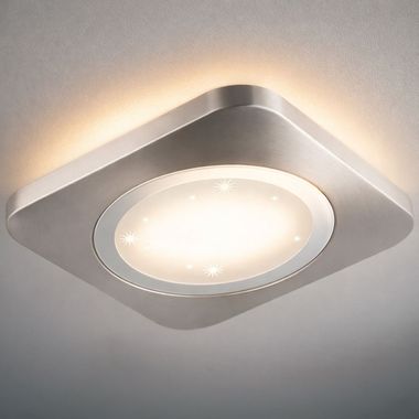 Luminaire apparent à LED, chrome mat, effet cristal, L 40 cm, PUYO-S