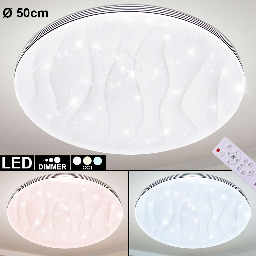 LED Decken Leuchte Sternen Effekt Tageslicht Lampe Timer dimmbar