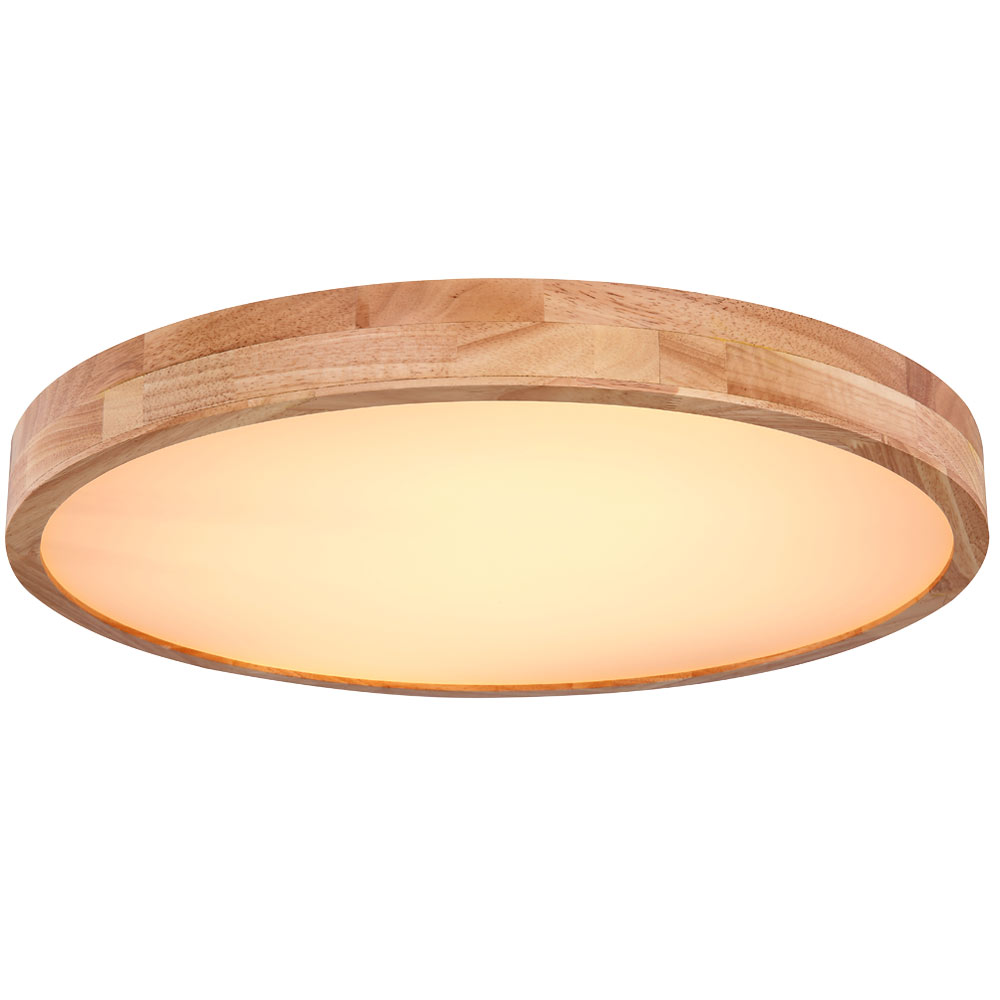 LED Holz Design Decken Leuchte Tageslicht Wohn Zimmer Fernbedienung Lampe  dimmbar Globo 41745-48 | ETC Shop