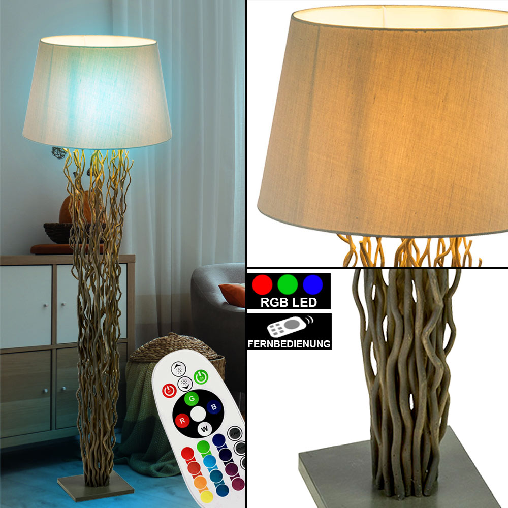 LED Decken Lampe DIMMBAR Schlaf Zimmer Stoff Textil RGB Leuchte Fernbedienung
