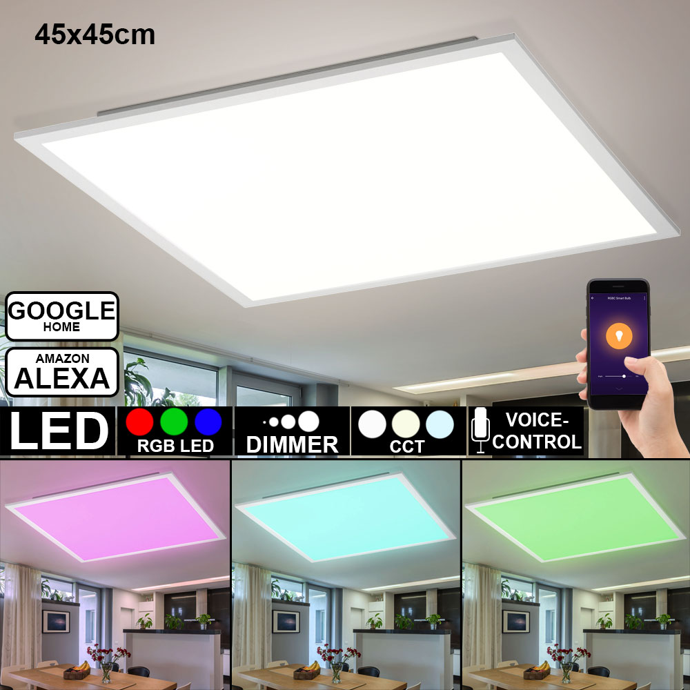 LED Deckenleuchte MEDION Smart Home RGB Farbwechsel via APP warmweiß kaltweiß