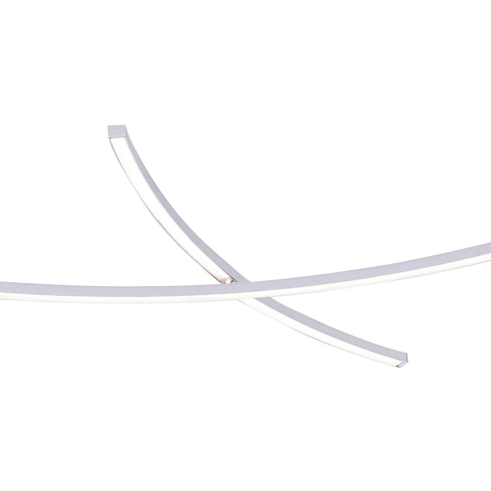 LED Luxus Decken Leuchte silber DIMMBAR Arbeits Zimmer Beleuchtung