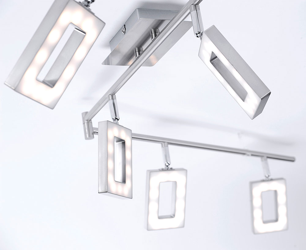 LED Decken Leuchte Kristall Optik Design Strahler Lampe schwenkbar Spot Leiste