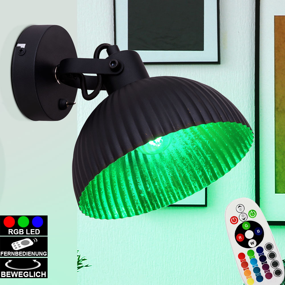 RGB LED Wand Kugel Leuchte Lampe Fernbedienung Strahler dimmbar Spot beweglich