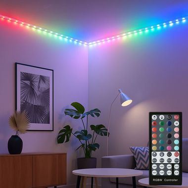 RGBW LED Strip, Fernbedienung, dimmbar, L 300 cm