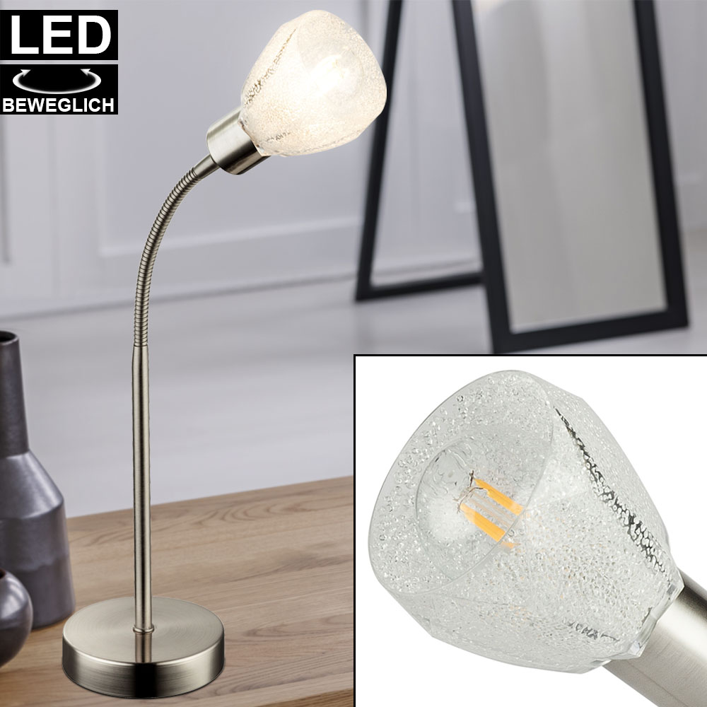 4er Set LED Tisch Lampen Wohn Zimmer Lese Beleuchtung Tages Licht Flexo Leuchten