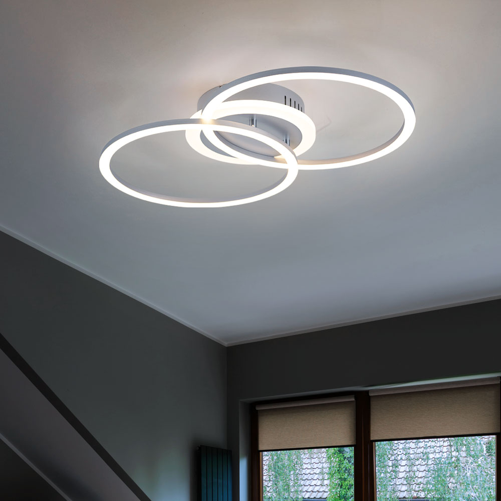 LED Design Decken Lampe Ringe Strahler Leuchte DIMMBAR Wohn Ess Zimmer  Beleuchtung Reality R62783187
