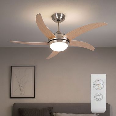 Ventilateur de plafond, télécommande, minuterie 132 cm