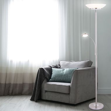 Lampadaire LED, gradable, liseuse orientable, H 178 cm