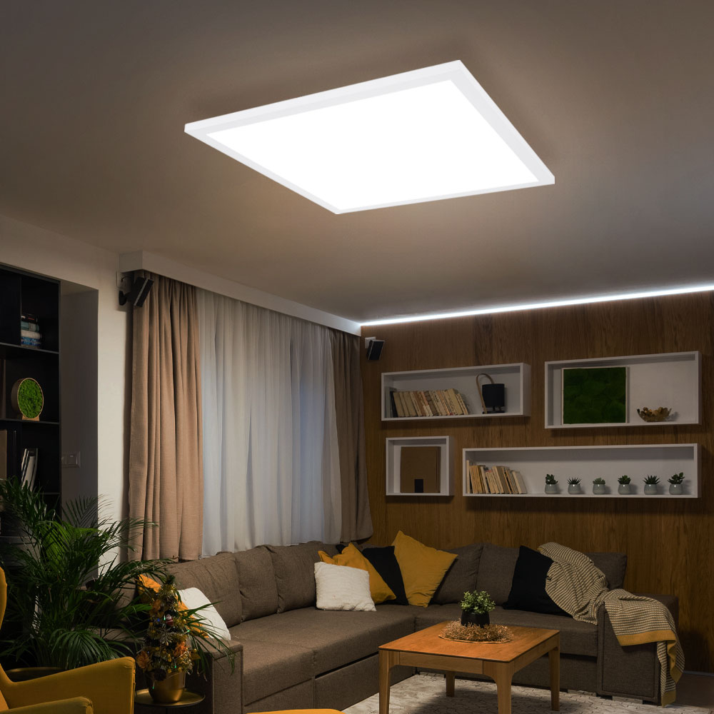 Plafonnier LED Modulable 12W - Blanc Froid 6000K - Idéal Chambre, Cuisine, Bureau - Installation Magnétique Facile