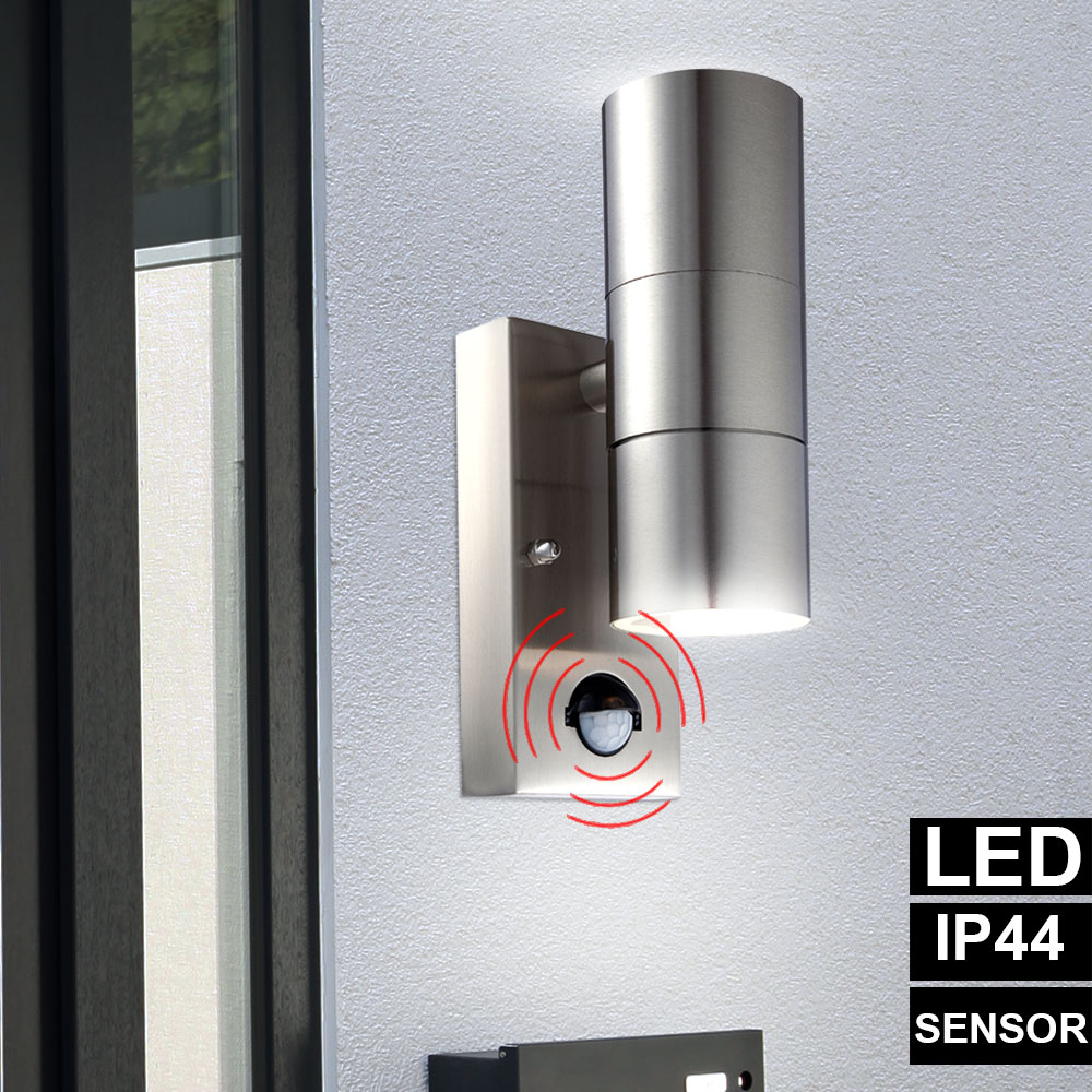 LED Exterior Pared Lámpara Jardín Luz Movimiento Sensor Entrada Foco