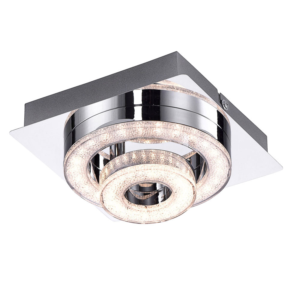 Lámpara De Techo Lujo LED Cristal Reflector Ess Habitación Anillo Spot