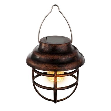 Suspension solaire à LED, couleur rouille, H 14 cm