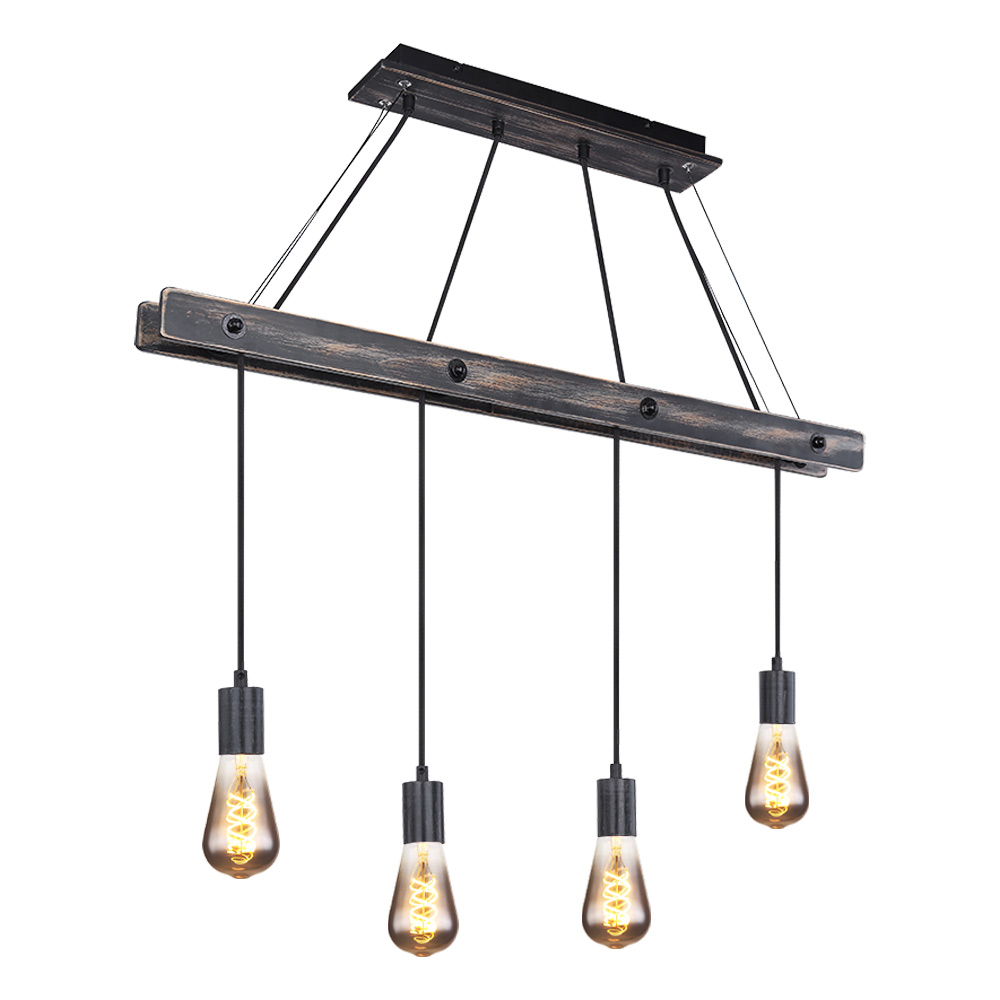 Lampe De Table RETRA - Design Industriel Noir - Douille E27 Max 60W - Interrupteur Intégré - Dimensions 12x12x13.5 Cm