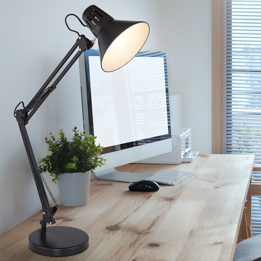 Nacht Tisch Klemm Leuchte schwarz Schlaf Zimmer Beleuchtung Flexo Spot Lampe