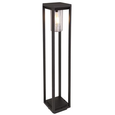 Lampada da terra, ALU, nero-matt, trasparente, H 80 cm