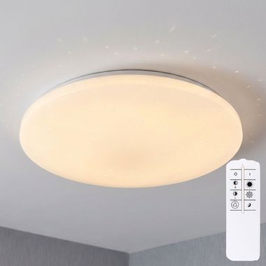 Plafoniera LED, effetto stella, telecomando, CCT, 54 cm