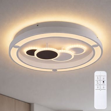 Plafonnier LED, télécommande, 48 cm, KOLLI