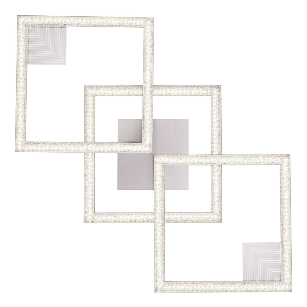 LED Decken Leuchte Kristall Strahler silber Flur Design Beleuchtung