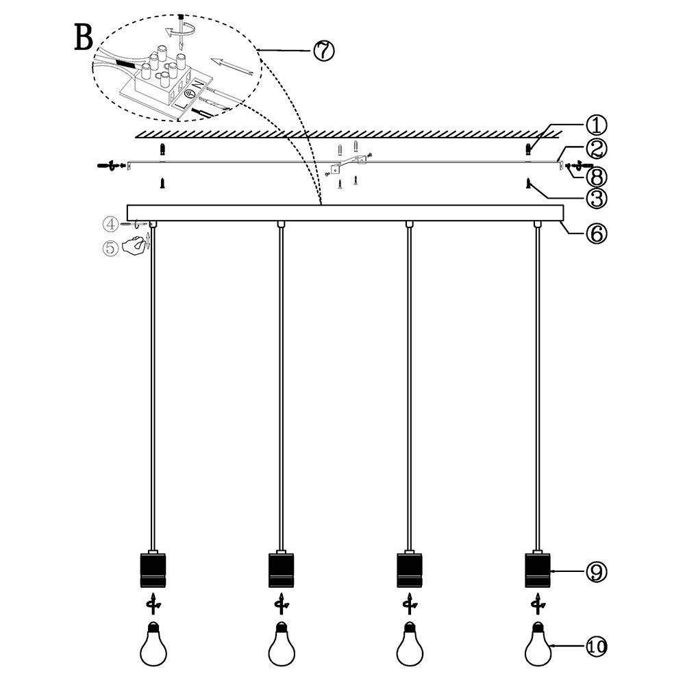 Design Decken Hänge Lampe Wohn Zimmer Beleuchtung Küchen Strahler