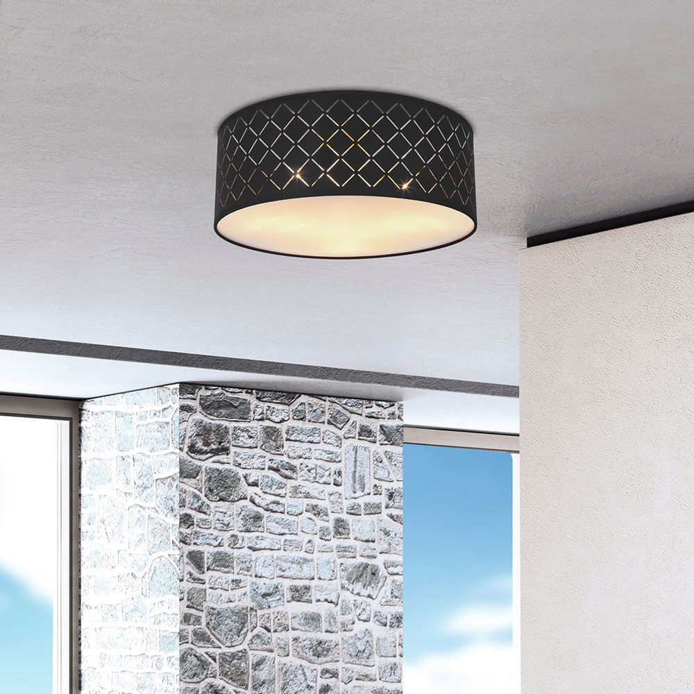 Lujo LED Techo Luz Salón Habitación Tela Lámpara Pasillo Altavoz