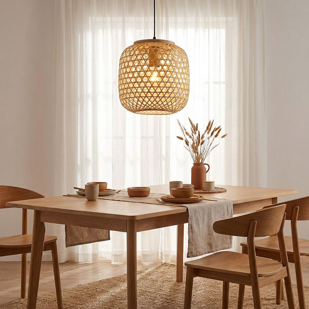 LED Decken Hngelampe, Bambus-Geflecht Kugel MIRENA | ETC Shop