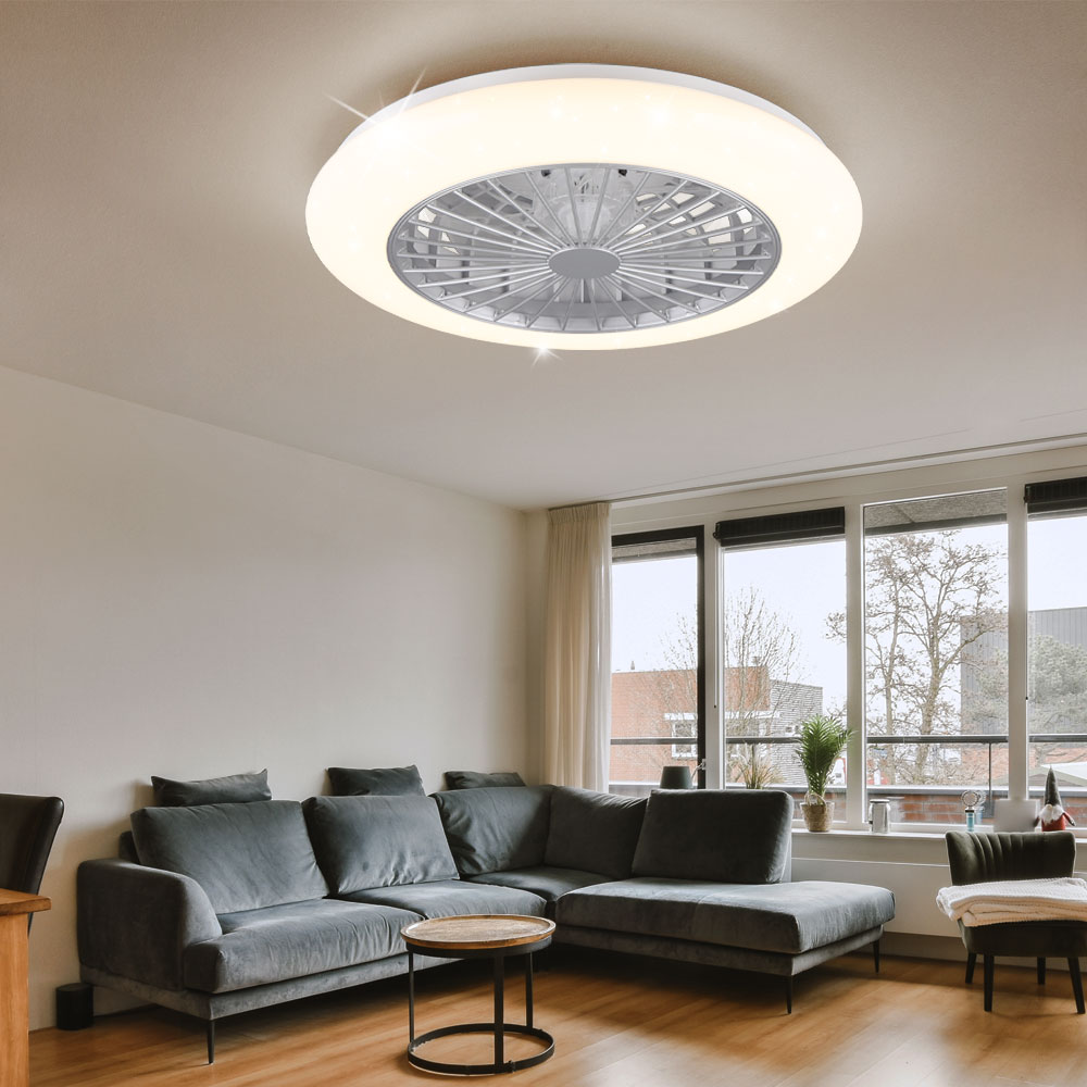 55cm offers LED Ceiling Fan Light Remote Control Living Room Chandelier Fan Lamp