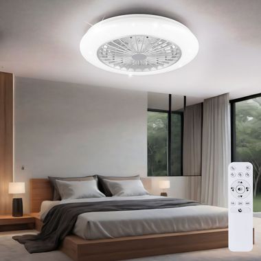 LED kitchen fan, star effect, remote control, D 50cm