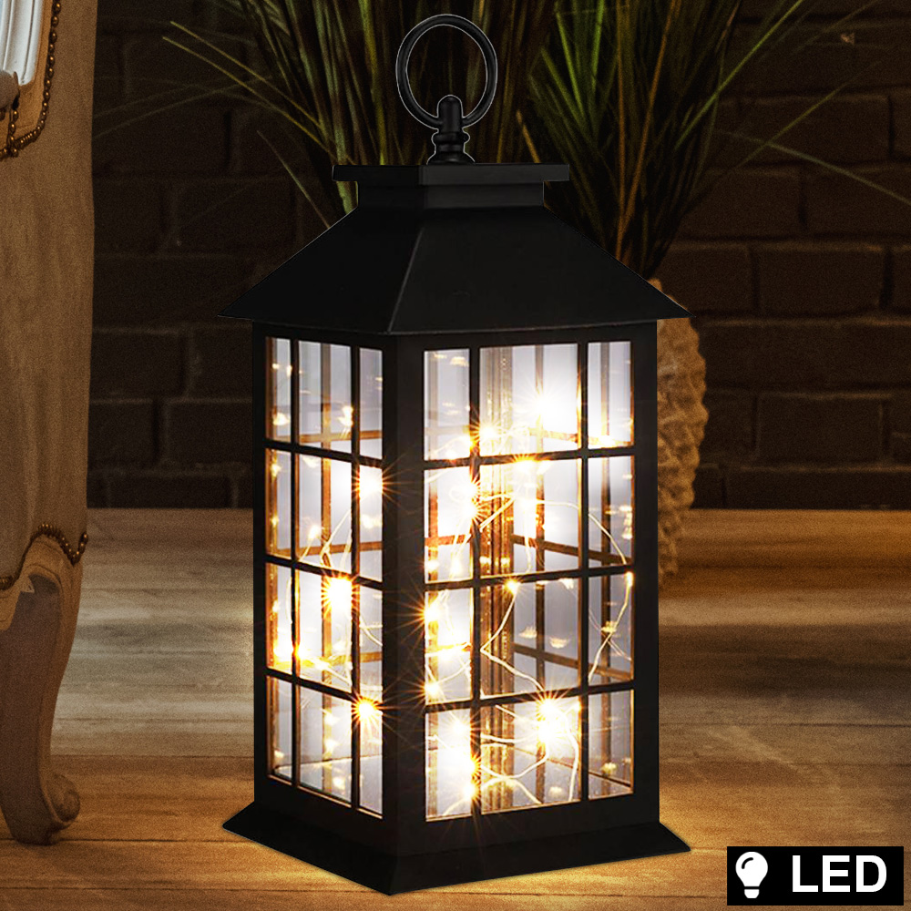 lanterne avec guirlande lumineuse