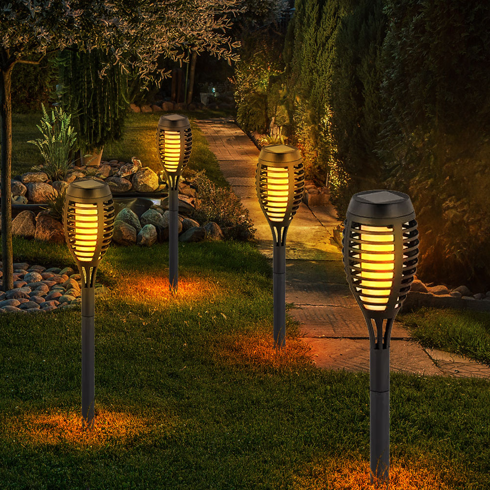 Pack De 12 Lumières Solaires Exterieur Jardin, Étanche En Acier