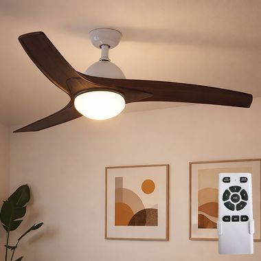 Ventilateur de plafond LED, télécommande, CCT, 132 cm