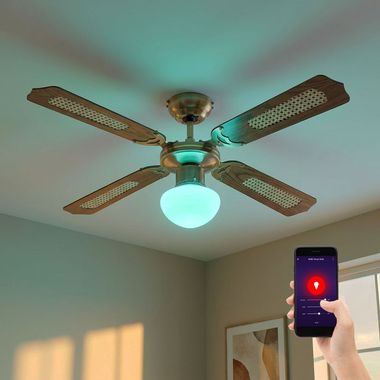 RGB LED plafondventilator met app en stembediening