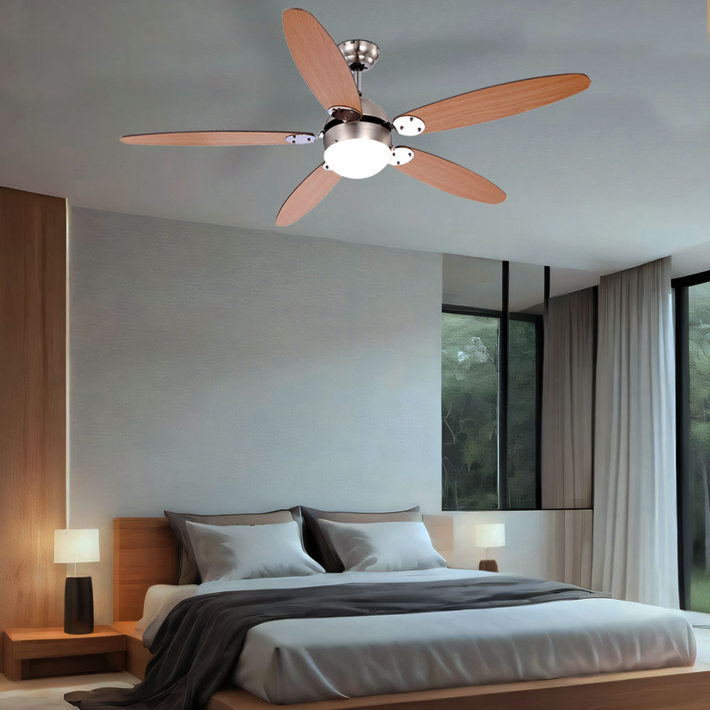 sex mit sexpuppe videos DEBUY 132cm 6-Stufen App-Steuerung 60W Deckenventilator Braun main image 0