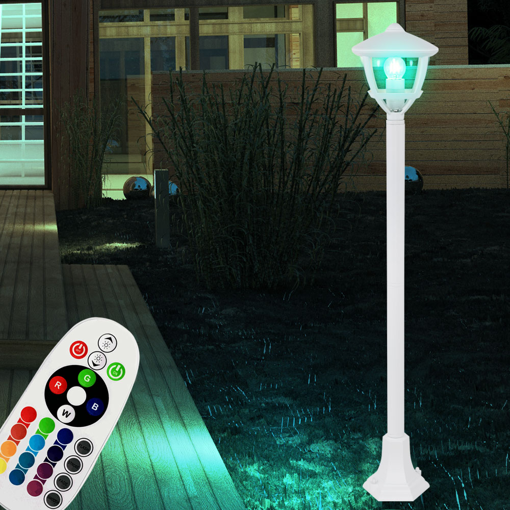 Outdoor standing lamp white garden path lighting ALU base lamp in a set