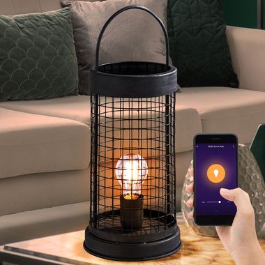 RGB LED table lamp, grid design, app / voice control