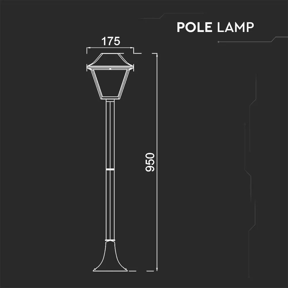 Lampione da esterno in alluminio per sentieri Londra G427.L89 Made in Italy