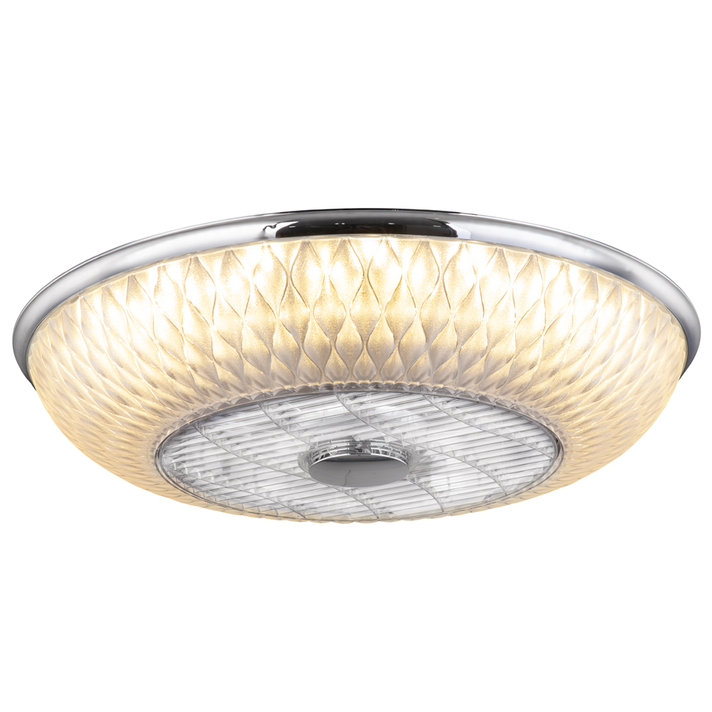 Ceiling fan with LED light, remote control, dimmable, CCT circuit  