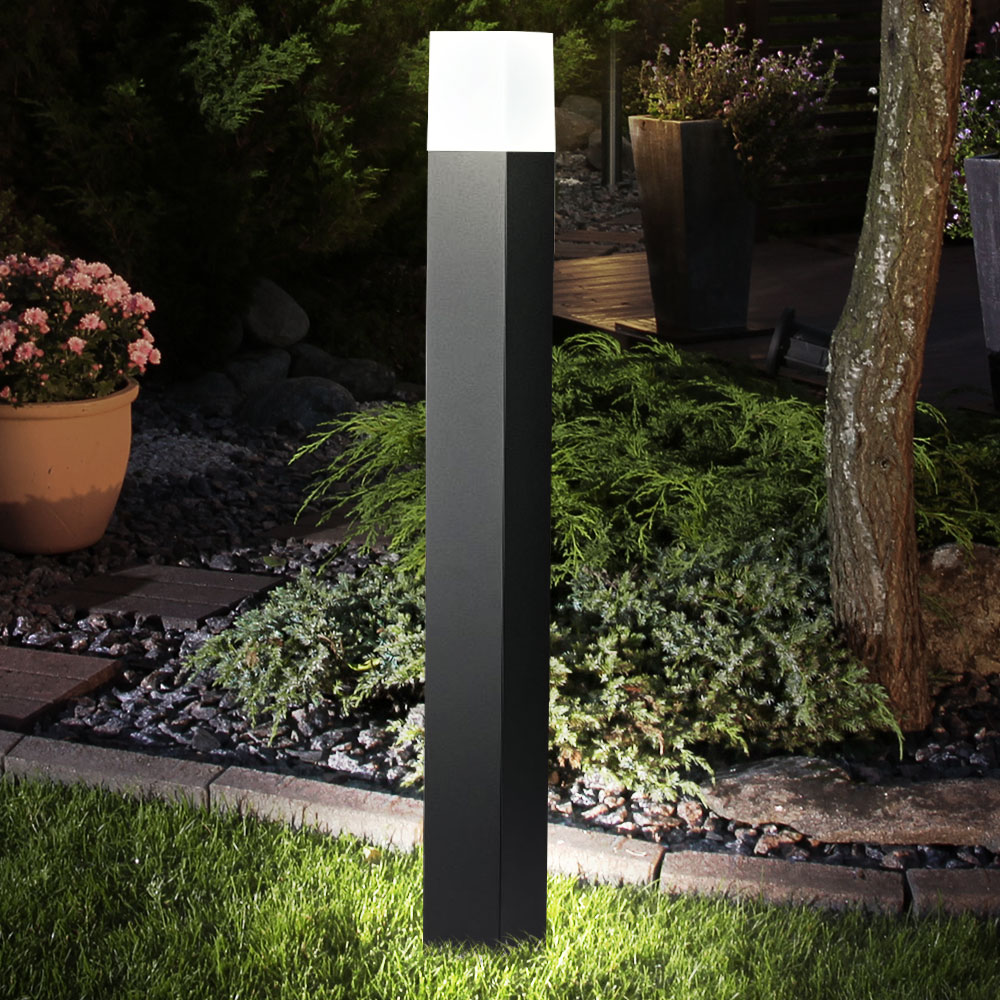 Luxe extérieur reste Lampe Alu terrain Stand socle lampe cour Projecteur Noir Luxe extérieur reste Lampe Alu terrain Stand socle lampe cour Projecteur Noir