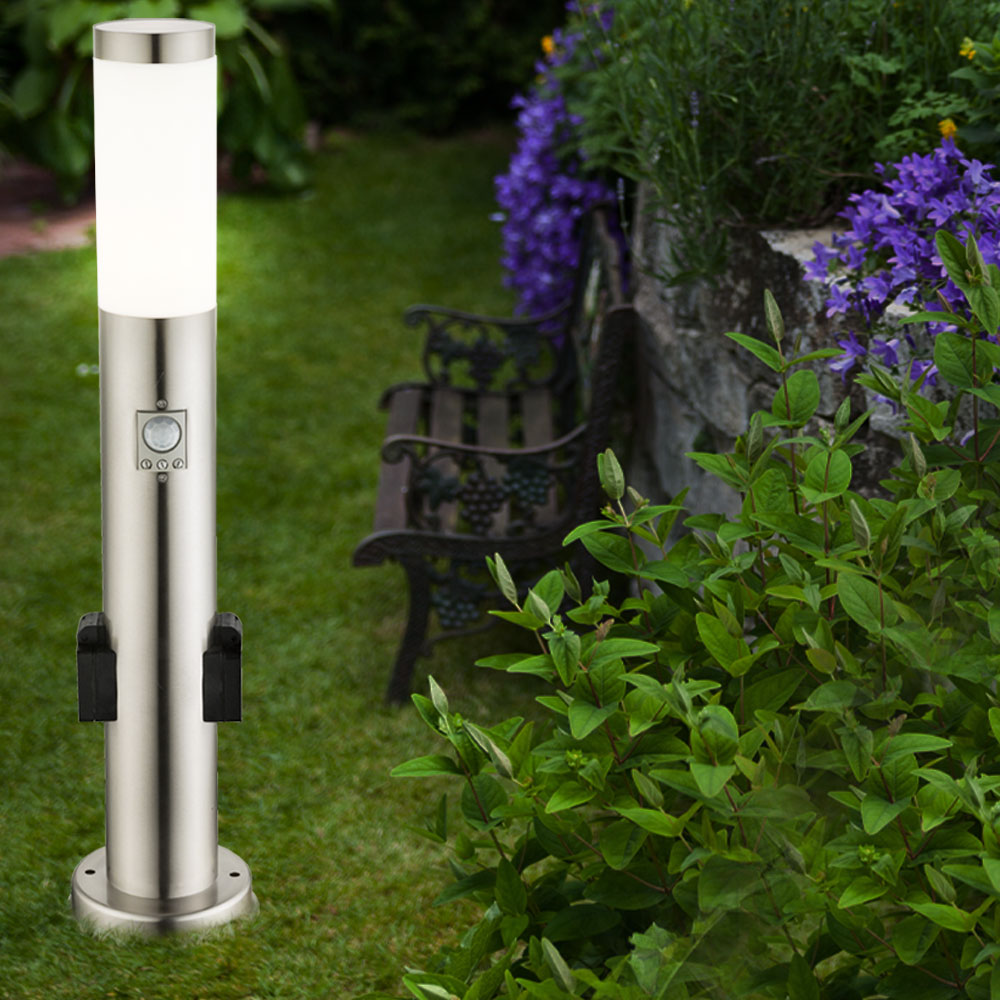 Lampada Da Terra Da Esterno Con Presa LED Sensore Di