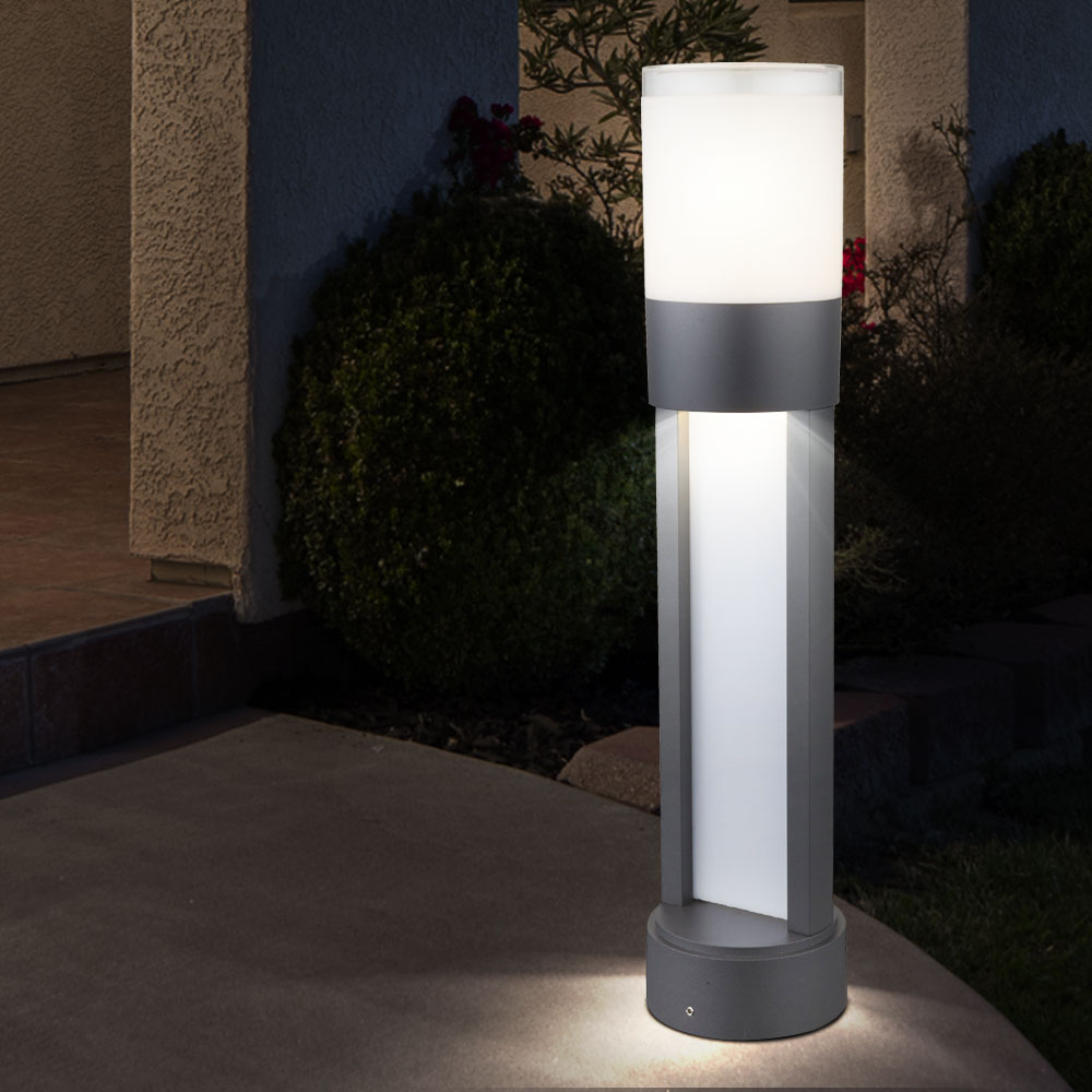 LED Außen Steh Sockel Wand Lampe Terrassen Park ALU Beleuchtung UP DOWN